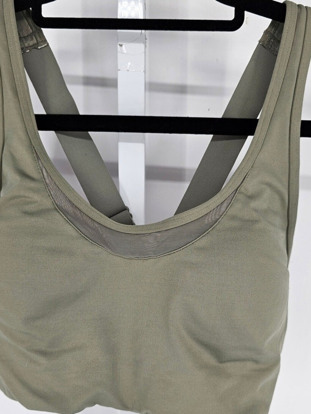 PINK Sport by Victorias Secret Womens Sz S Cross Back Sports Bra Olive Green